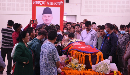 एमाले मुख्यालय च्यासल लगियो दिवंगत नेम्वाङको पार्थिव शरीर  