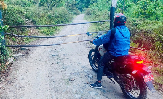 वस्तुभाउबाट खेतीबाली जोगाउन सडकमै तगारो