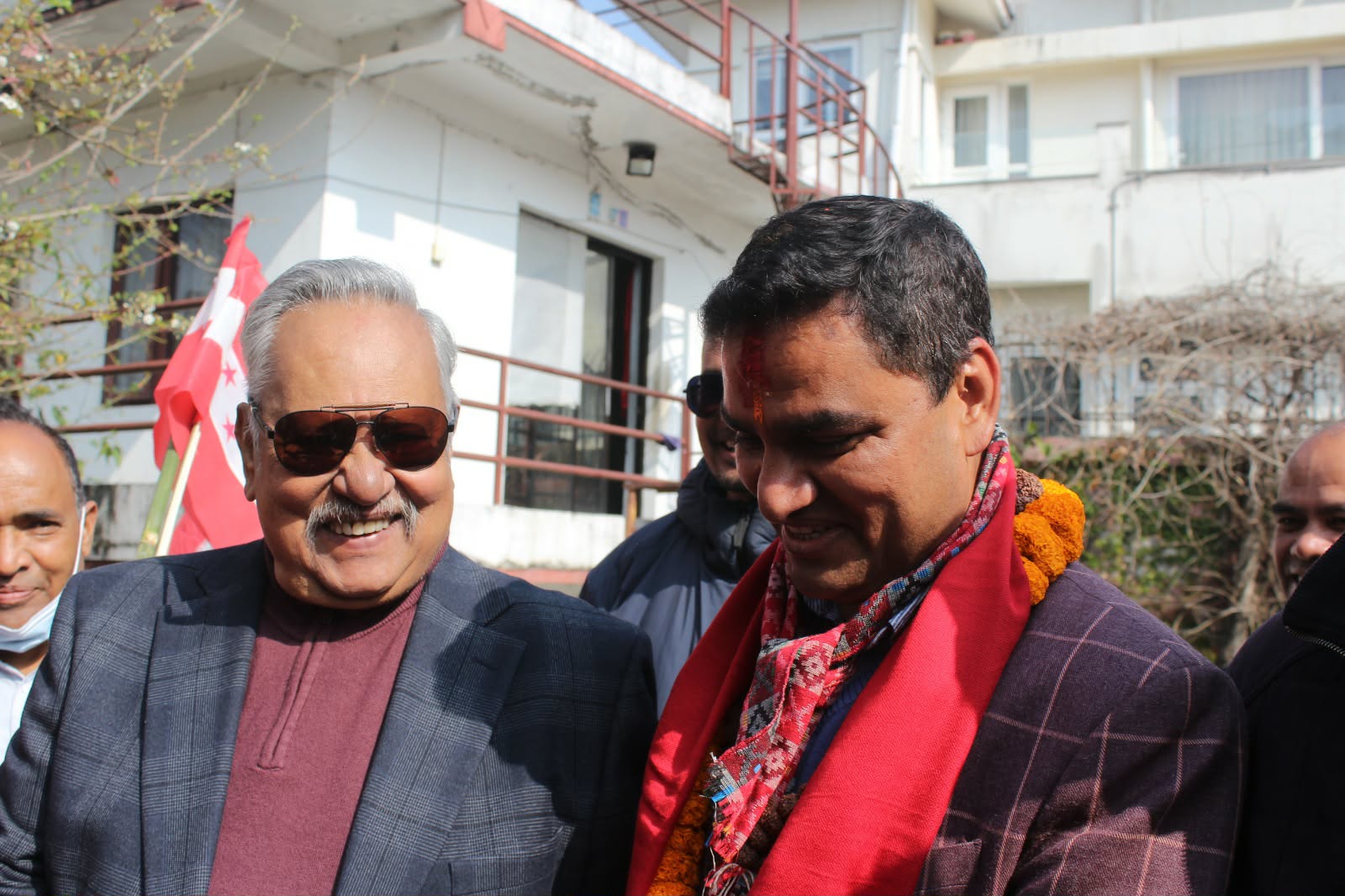 कांग्रेस महामन्त्री पौडेललाई वरिष्ठ कलाकार शाहले भने- 'अल द बेष्ट'