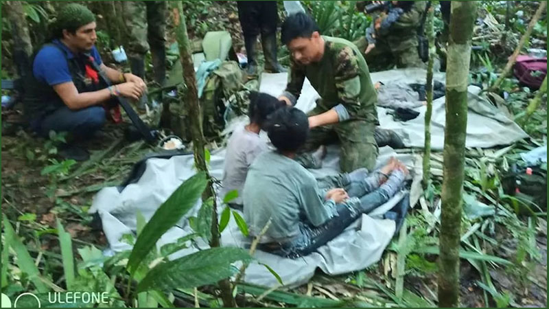 विमान दुर्घटनाको ४० दिनपछि अमेजन जंगलमा जीवित भेटिए चार बालबालिका