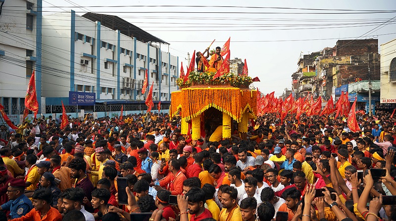 तीन तस्बिरमा गहवामाई रथयात्राको रौनक