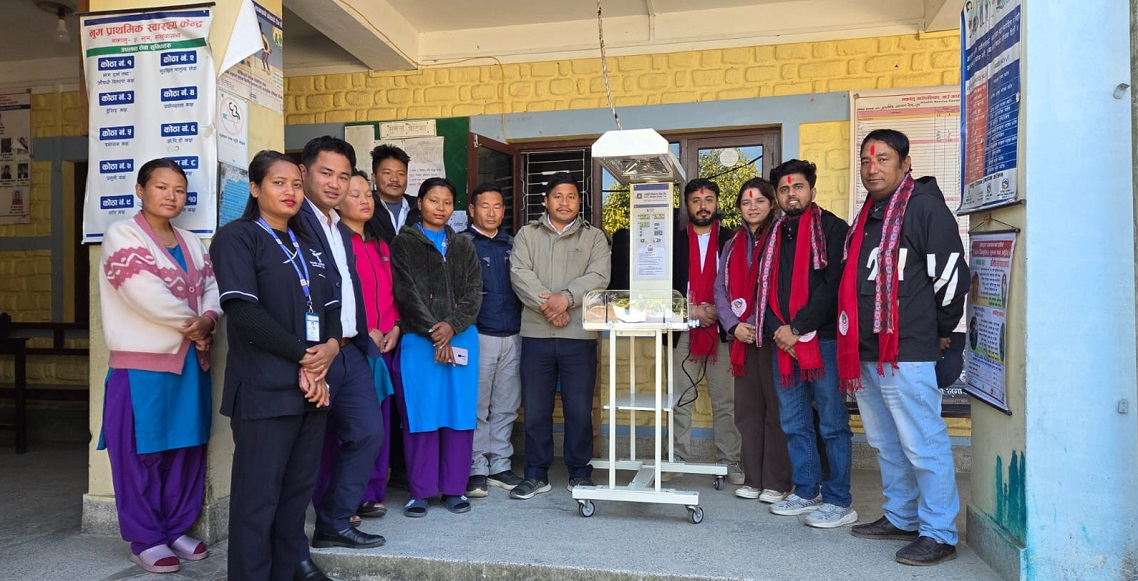 ज्योति विकास बैंकले दियो,कोशी प्रदेशका दुर्गम क्षेत्रमा रहेका स्वास्थ्य चौकीलाई  बेबी वार्मर