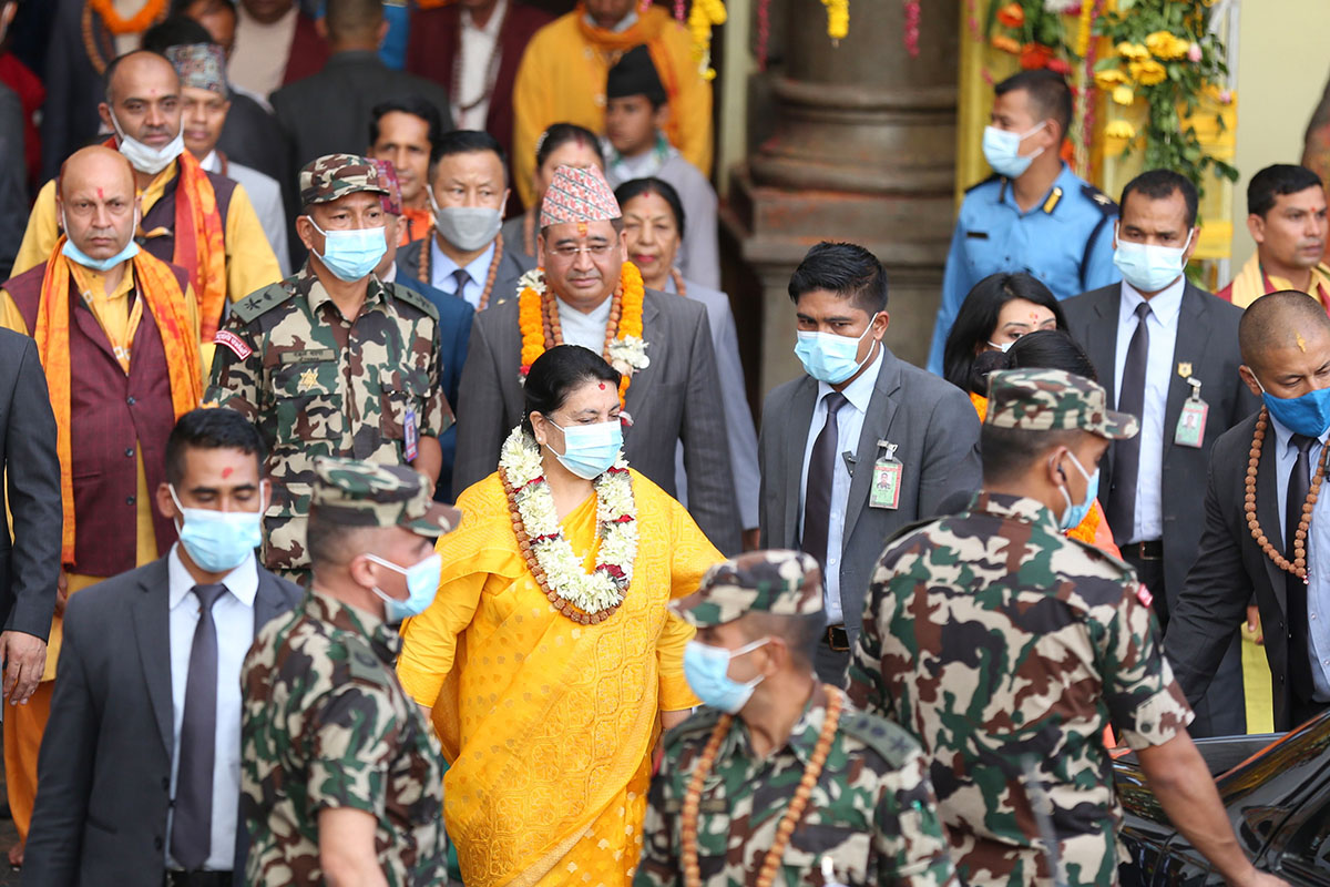 राष्ट्रपति भण्डारीले गरिन् पशुपति दर्शन