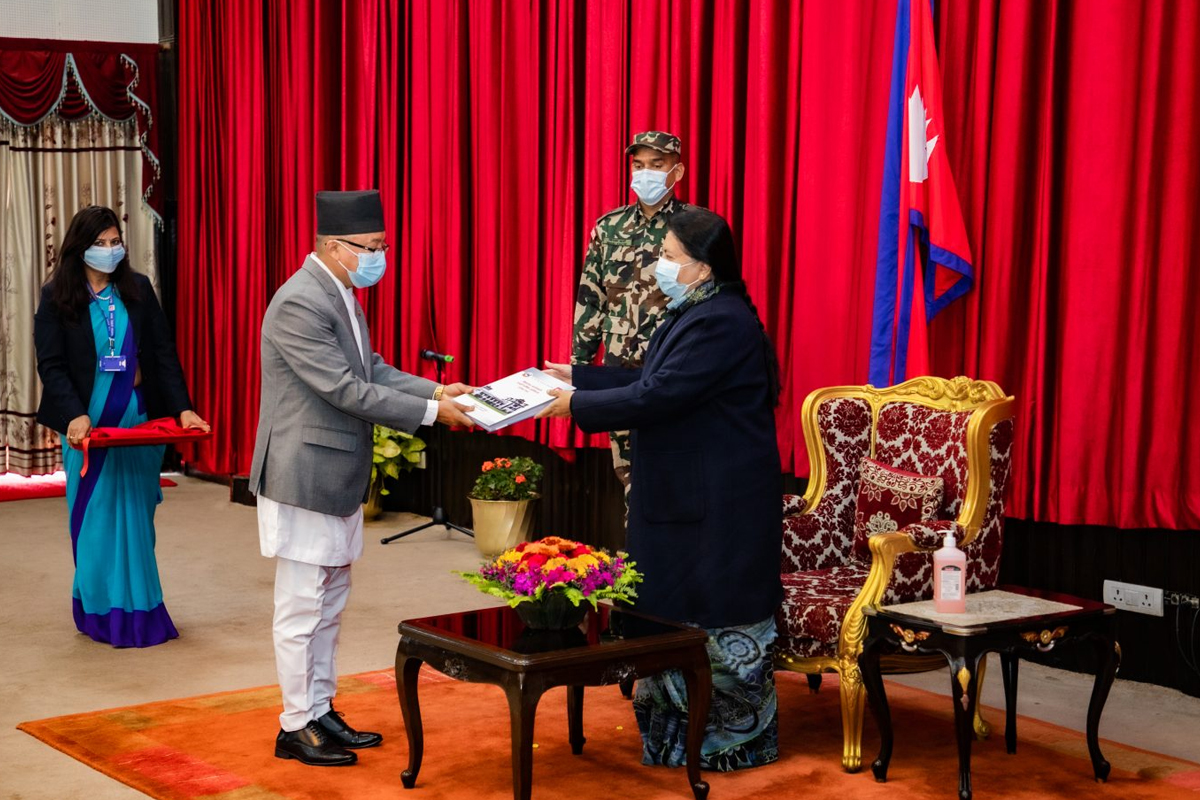 राष्ट्रपतिसमक्ष निर्वाचन आयोगको वार्षिक प्रतिवेदन पेश