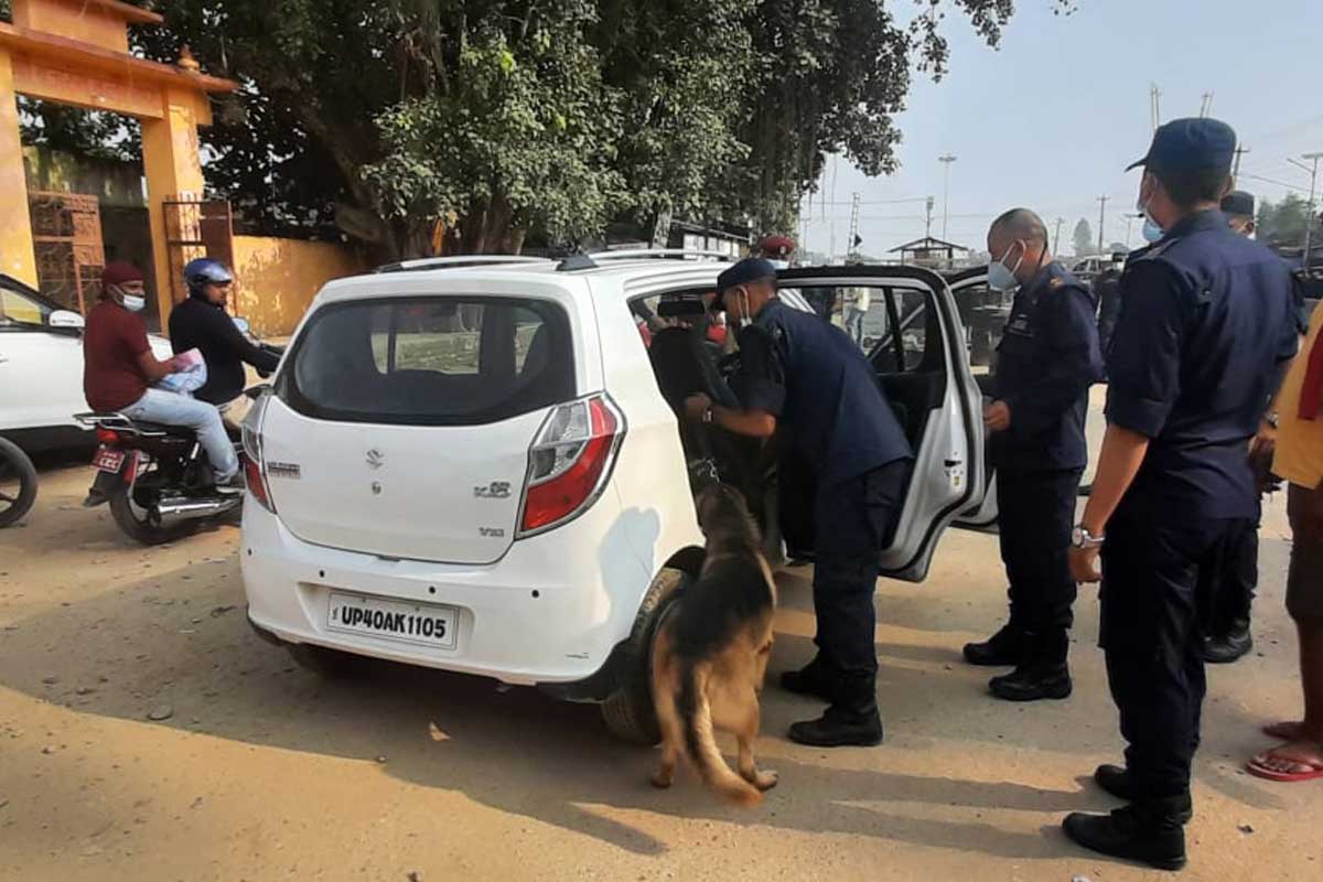 सीमा क्षेत्रमा तालिम प्राप्त कुकुर परिचालन