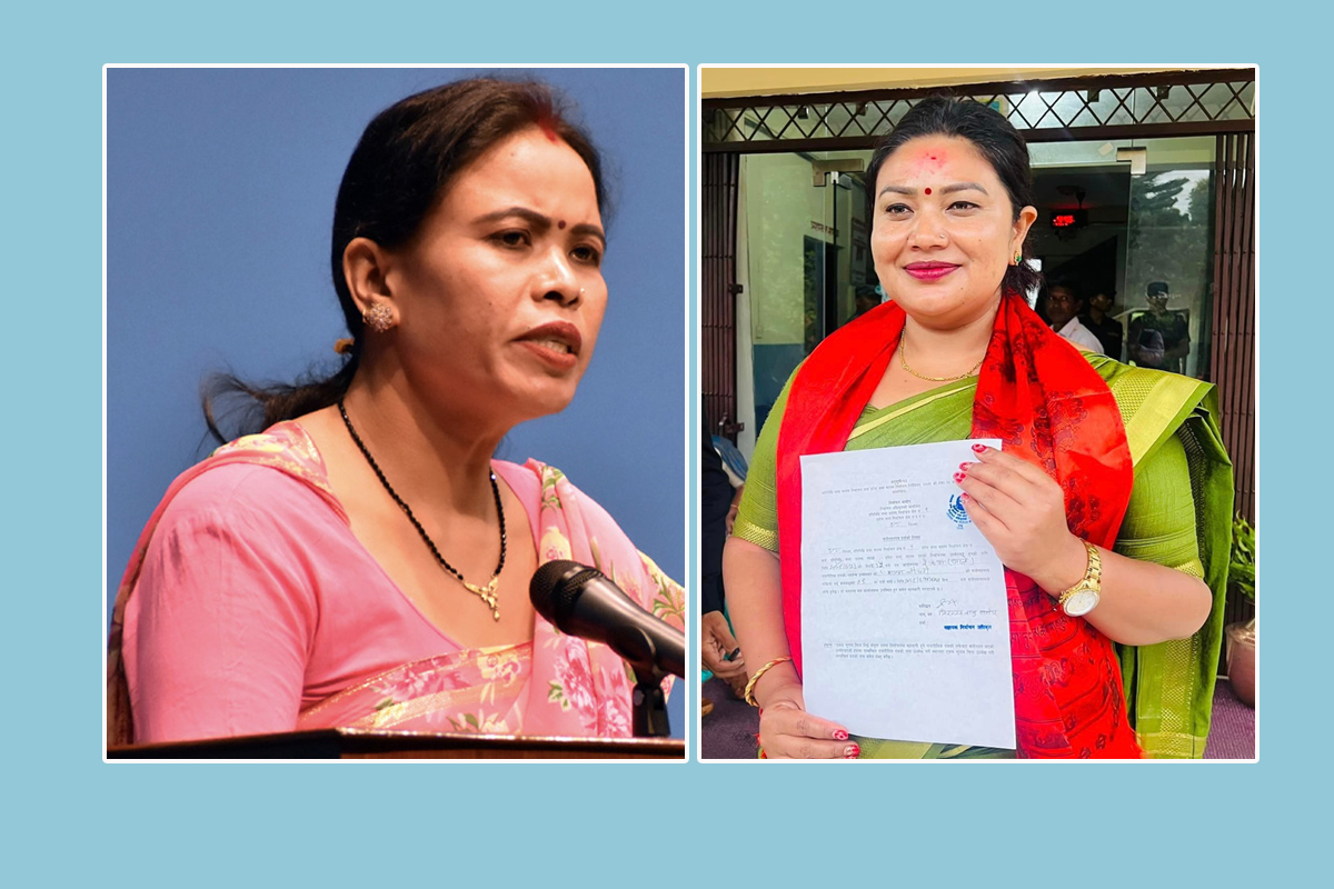 एमाले छोडेकी गंगाद्वारा आधिकारिक शान्ताविरुद्ध उम्मेदवारी