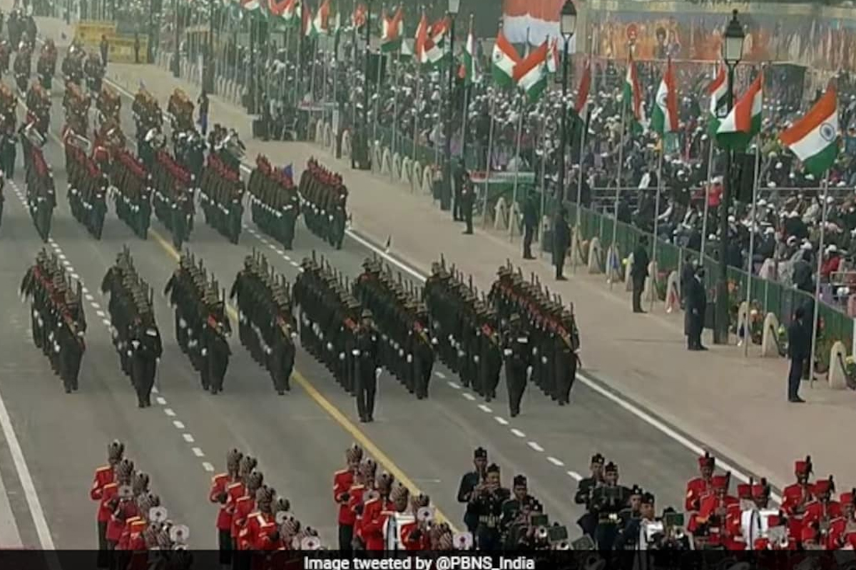 कोभिड–१९ नियम पालना गर्दै भारतले मनायो ७३ औं गणतन्त्र दिवस