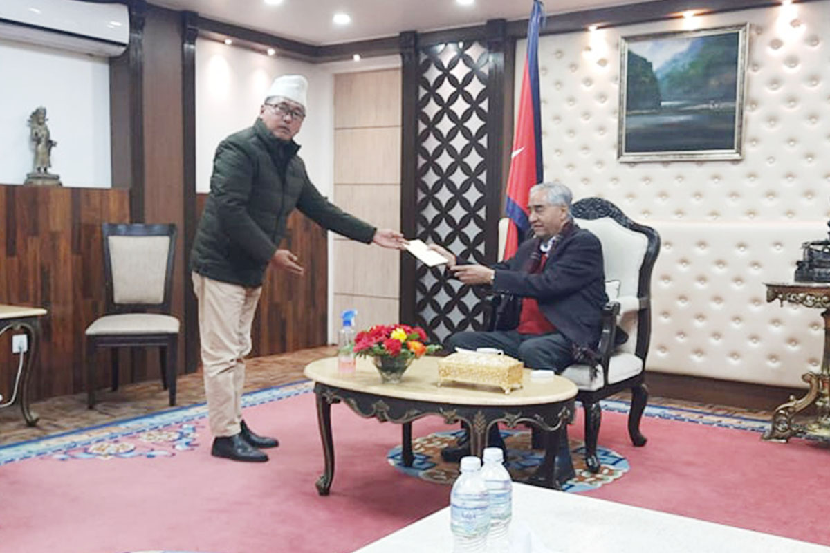 प्रधानमन्त्री देउवालाई लिङ्देनको ज्ञापनपत्र, पृथ्वी जयन्तीमा सार्वजनिक बिदा दिन माग