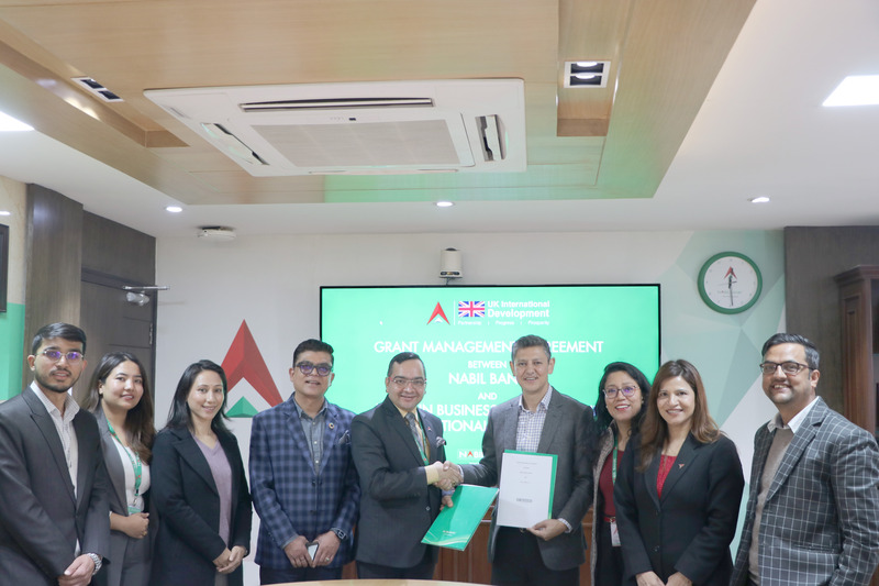 नबिल बैंक र नेपाल इन बिजनेश-ग्रोथ अड्भाइजर्स बीच साना तथा मझौला उद्यमको सुदृढीकरणका लागि साझेदारी