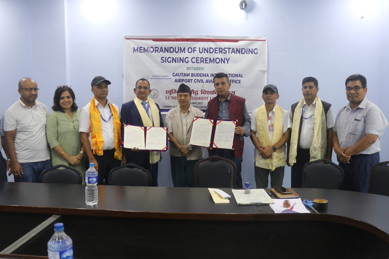 लुम्बिनी बौद्ध विश्वविद्यालय र गौतमबुद्ध विमानस्थलबीच सहकार्य सम्झौता