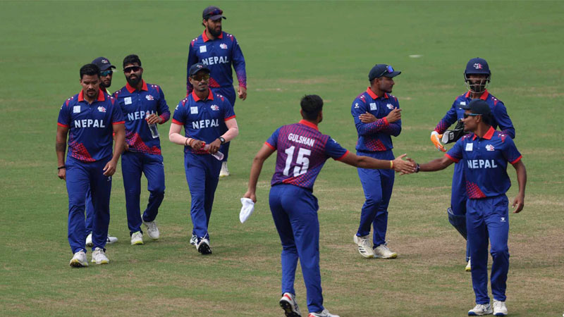 यूएईलाई हराउँदै त्रिदेशीय टी-२० सिरिजको फाइनलमा नेपाल