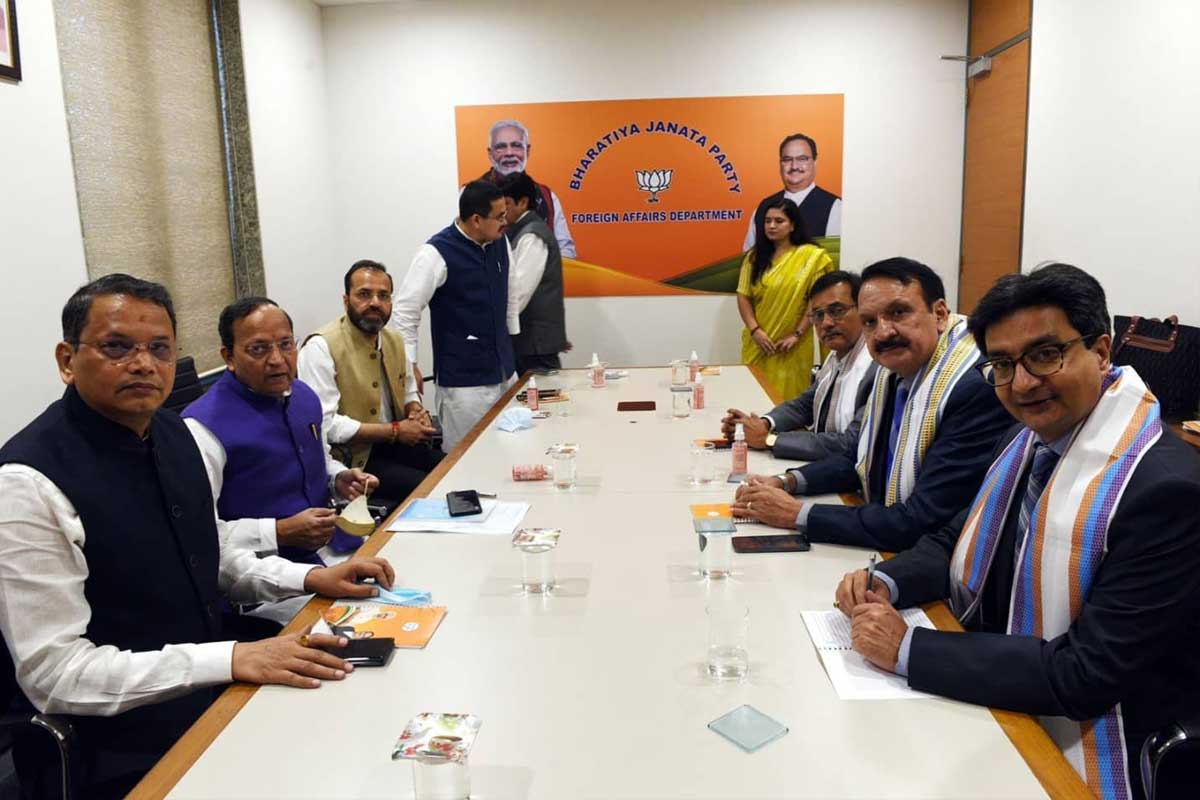 भाजपाको हेडक्‍वार्टर पुग्‍यो नेपाली कांग्रेसको टोली, क-कसलाई भेट्यो?