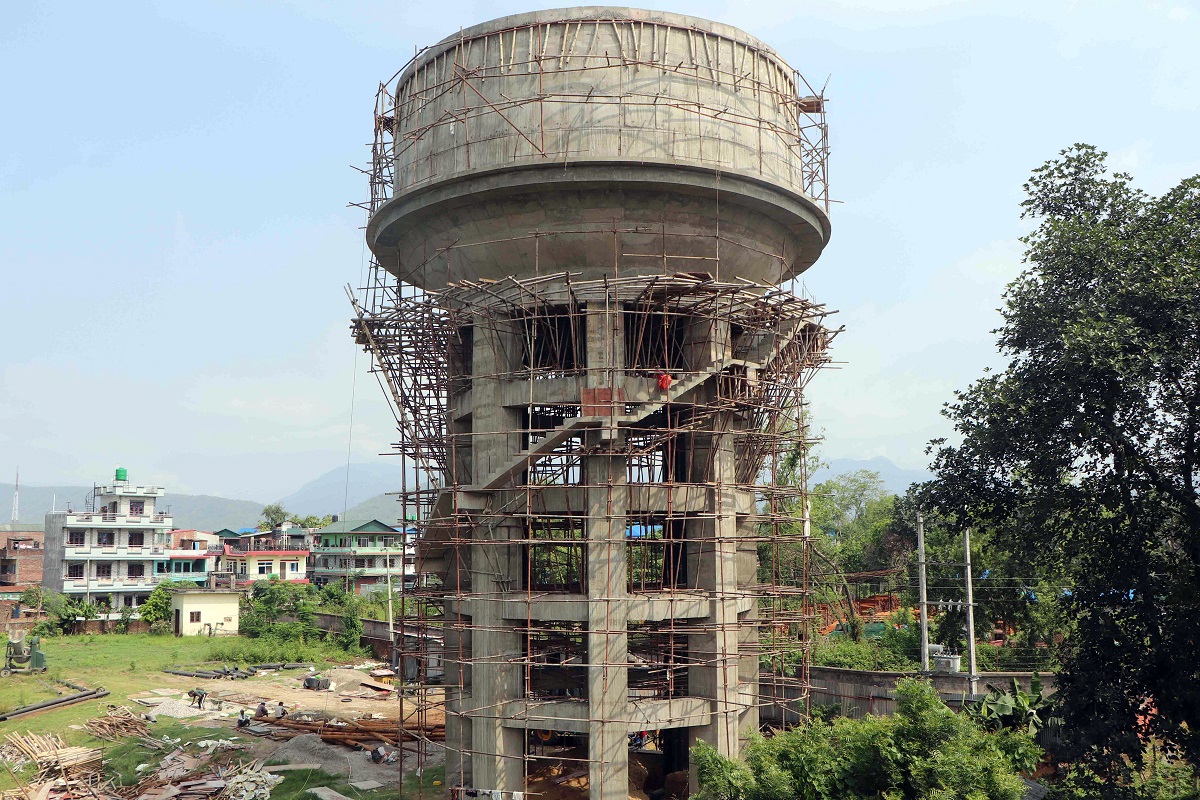 भरतपुरमा बन्दैछ लाख लिटर क्षमताको पानी ट्यांकी