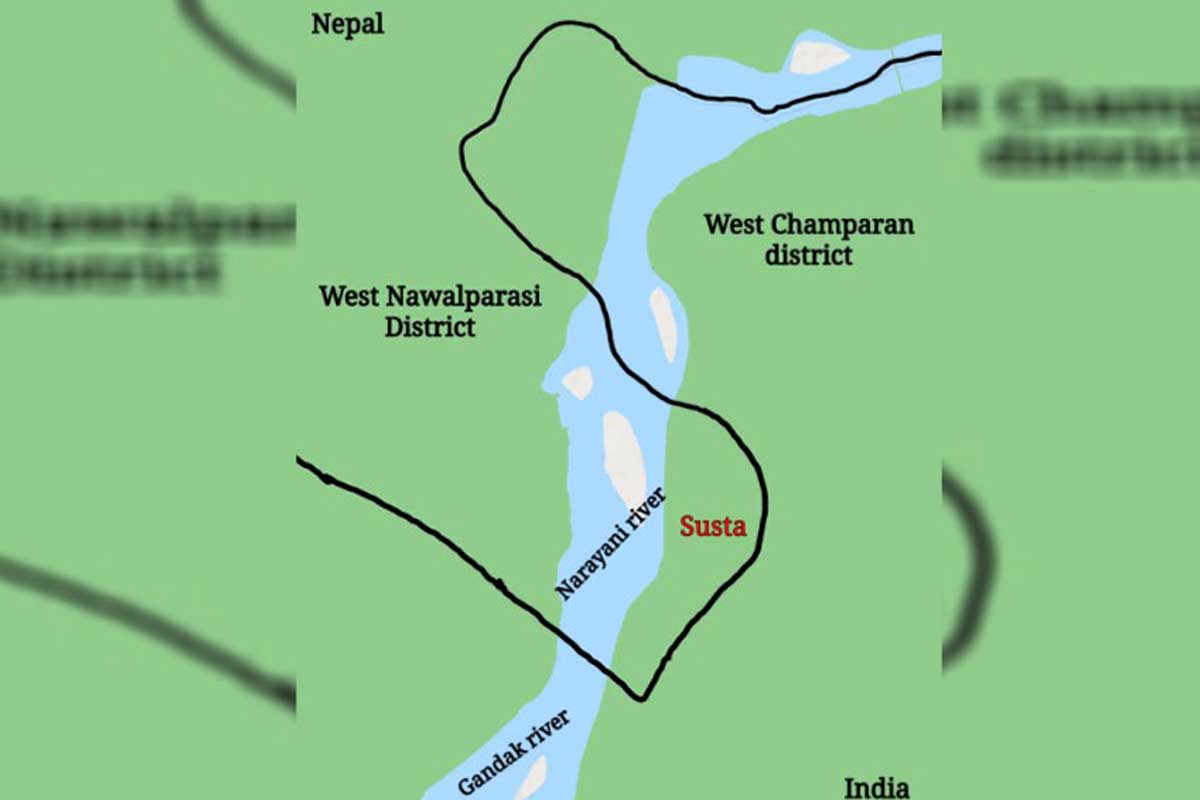 सुस्तामा नेपाल-भारत सीमांकन गरी जंगे पिलर राख्‍न माग