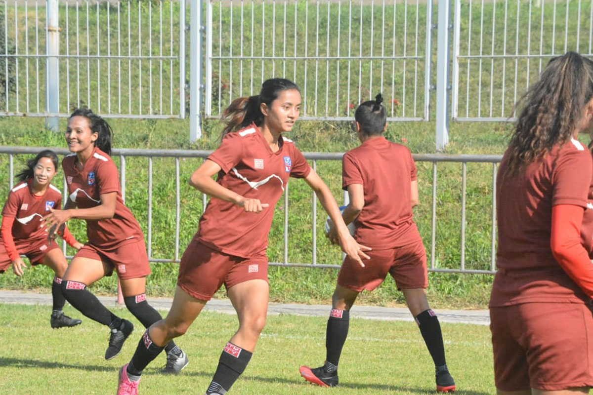 एसियन कप छनोटमा हङकङविरुद्ध मैदान उत्रँदै नेपाली महिला टिम