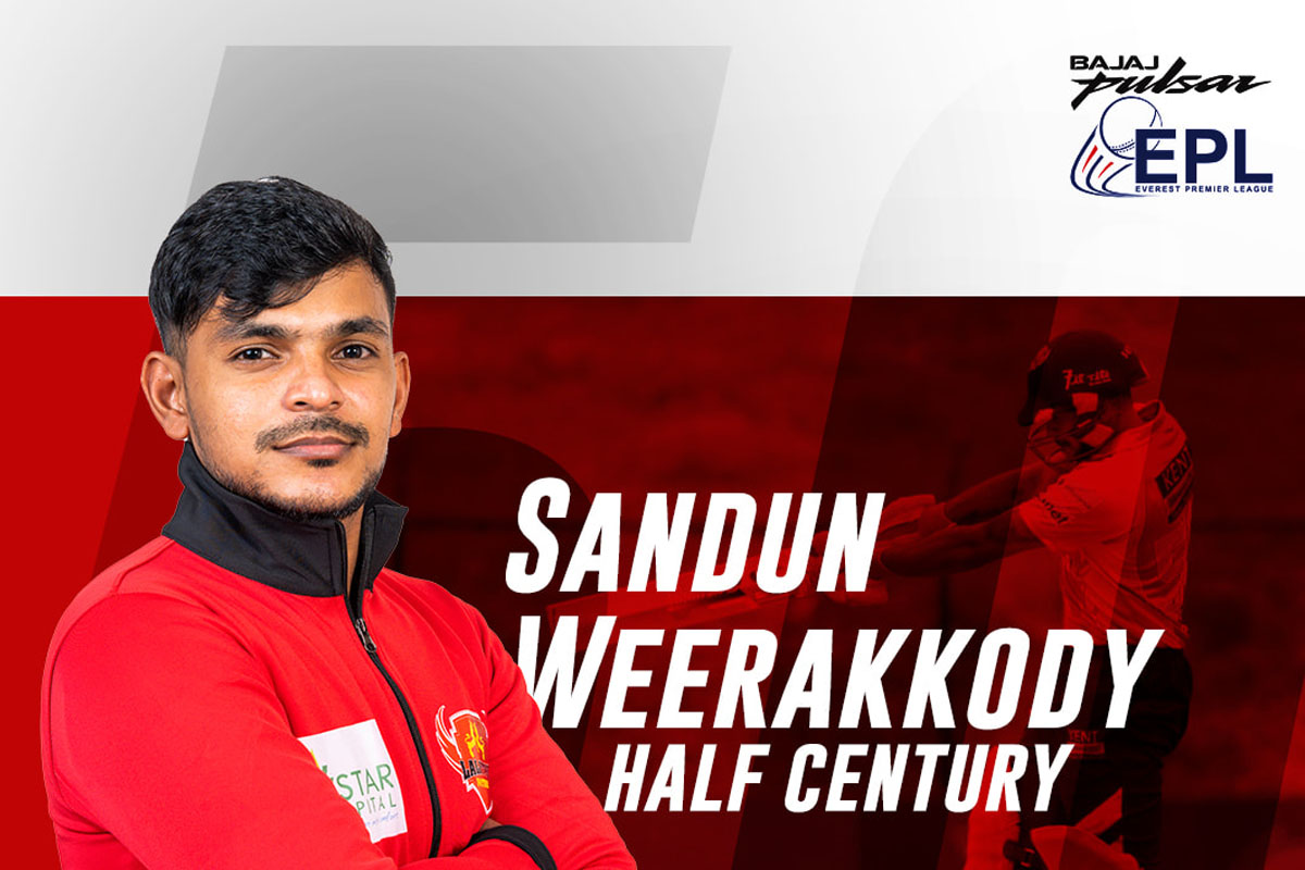 विराटनगरविरुद्ध सन्दुमले बनाए अर्धसतक