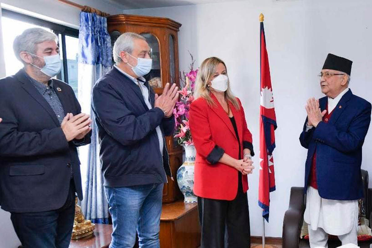 स्पेनी सभामुख र ओलीबीच भेटवार्ता