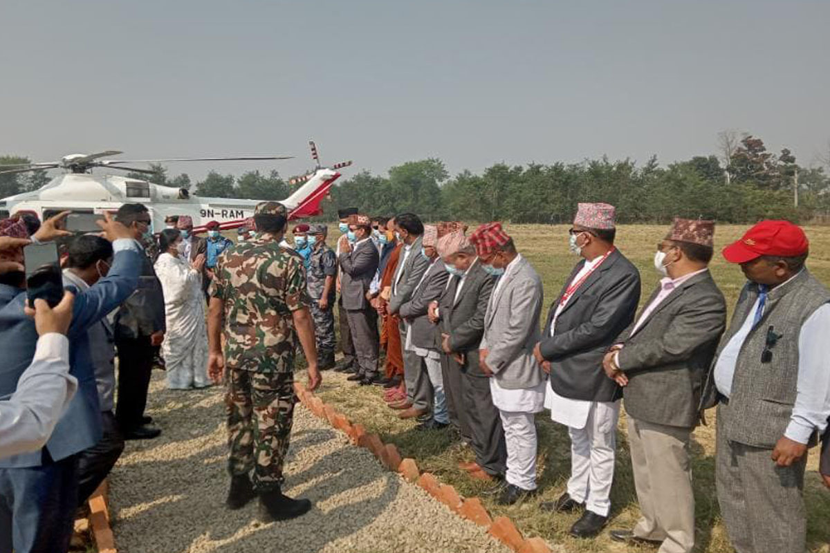 राष्ट्रपति भण्डारी लुम्बिनीमा