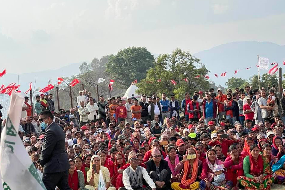 डडेलधुरमा कांग्रेसको चुनावी सभा