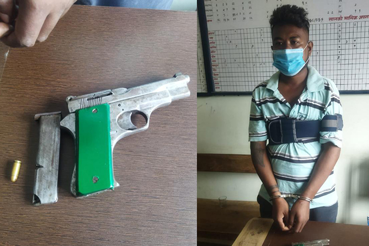 मोटरसाइकल चोरी आरोपमा पक्राउ, साथमा फेला पर्‍यो पेस्तोल