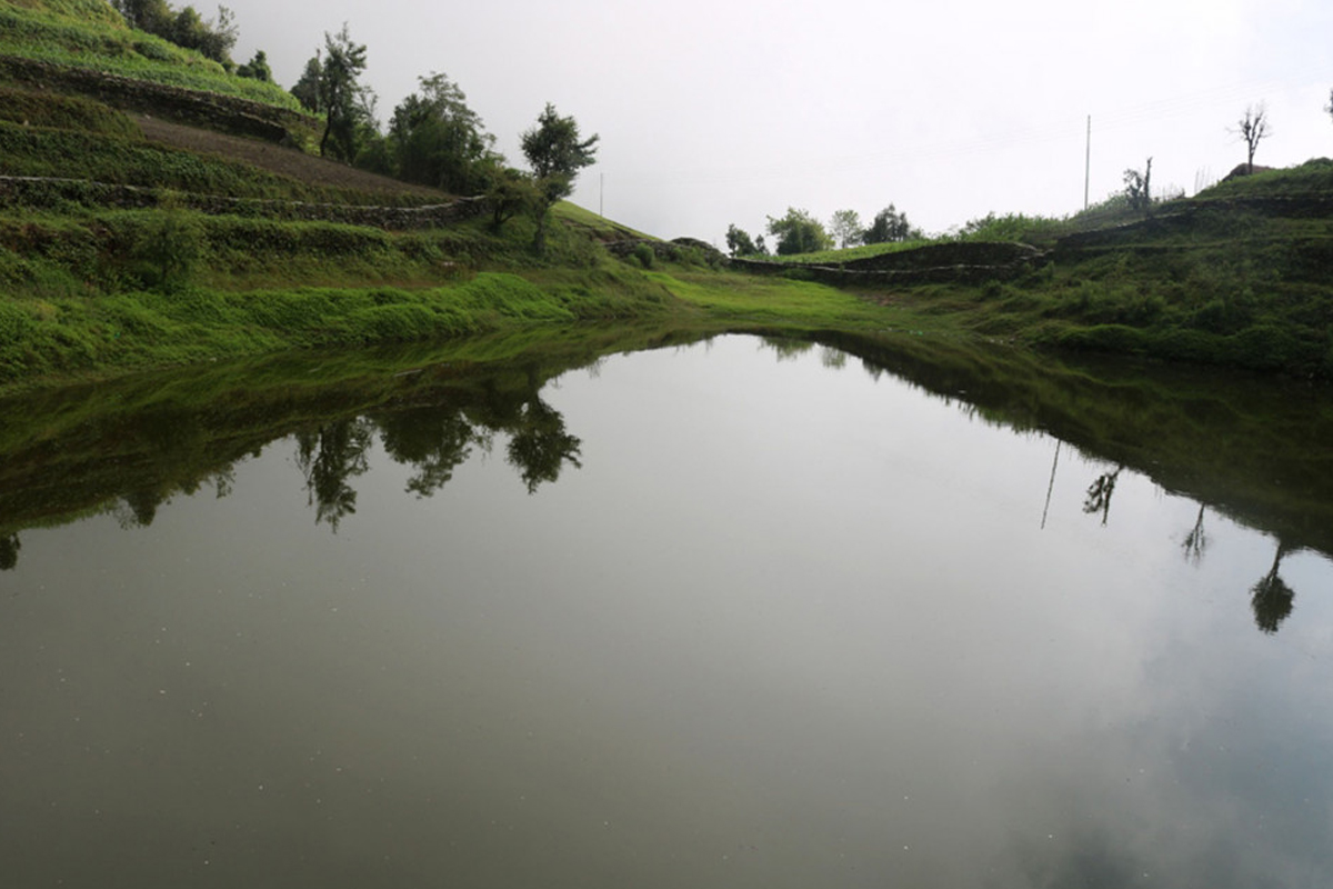 ओझेलमा ओखरबोट जंगलका तीन ताल