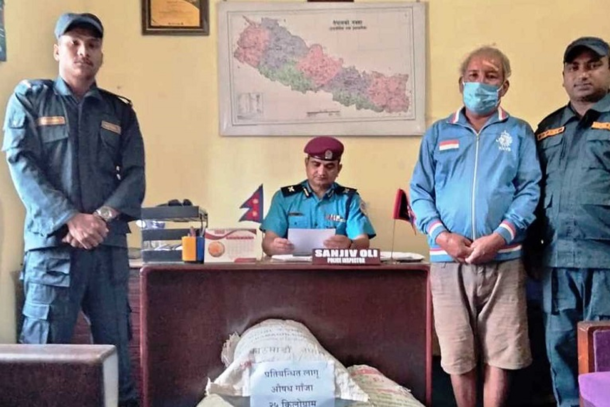 २५ किलो गाँजासहित बाराबाट एक जना पक्राउ