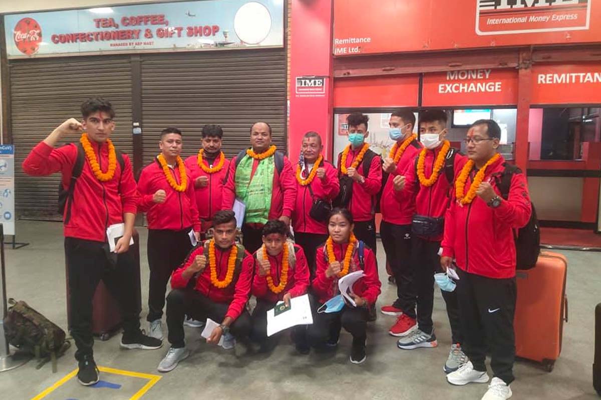 बक्सिङ प्रतियोगिताका लागि नेपालका ६ खेलाडी यूएईमा