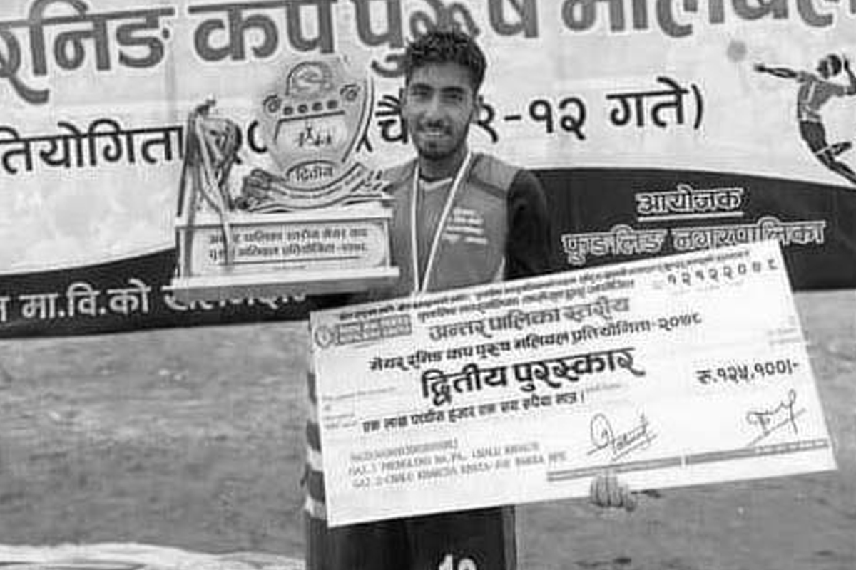 चट्याङ लागेर भलिबल खेलाडी भट्टराईको निधन
