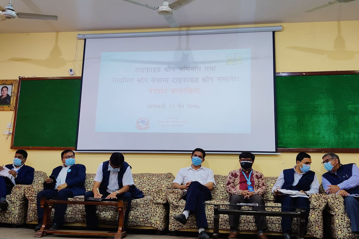 ७५ लाख बालबालिकालाई टाइफाइडविरुद्धको खोप लगाइँदै