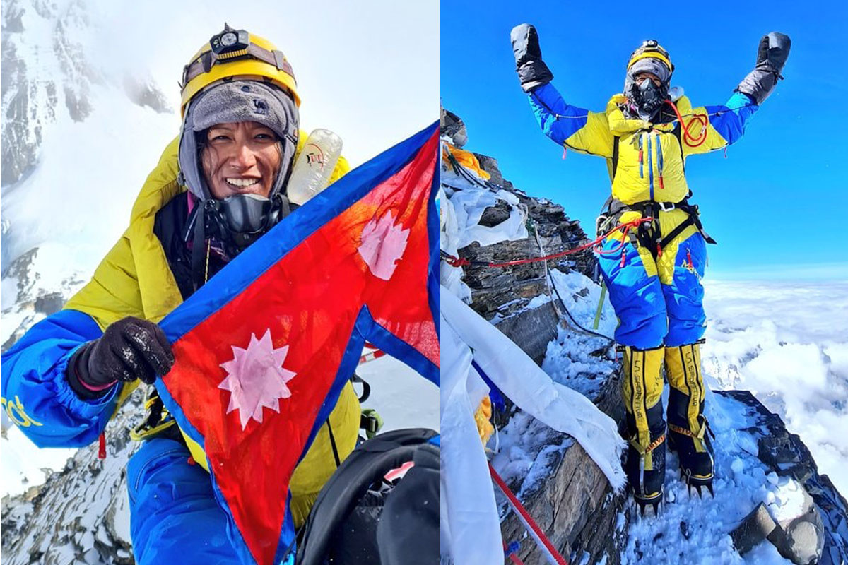 रोयल इनफिल्डका भेट्रान सोलो राइडर श्रेष्ठद्वारा सगरमाथा आरोहण