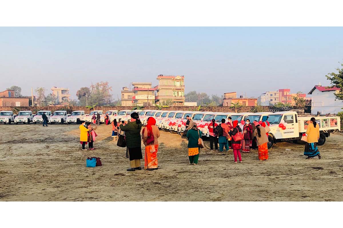 हेफर इन्टरनेसनलद्वारा ४६ थान पिकअप हस्तान्तरण