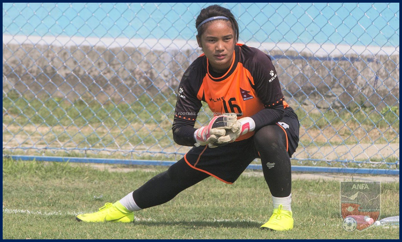 राष्ट्रिय महिला फुटबल टिमको कप्तानमा गोलकिपर एन्जिला