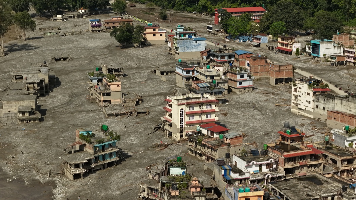 ड्रोनबाट देखिएको देवीघाटको कहालीलाग्दो दृश्य