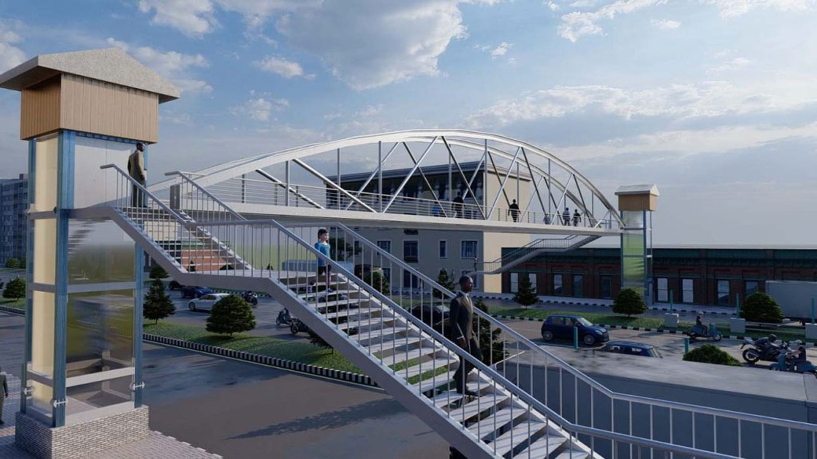 बानेश्वरको आकासे पुलमा लिफ्ट राखिँदै