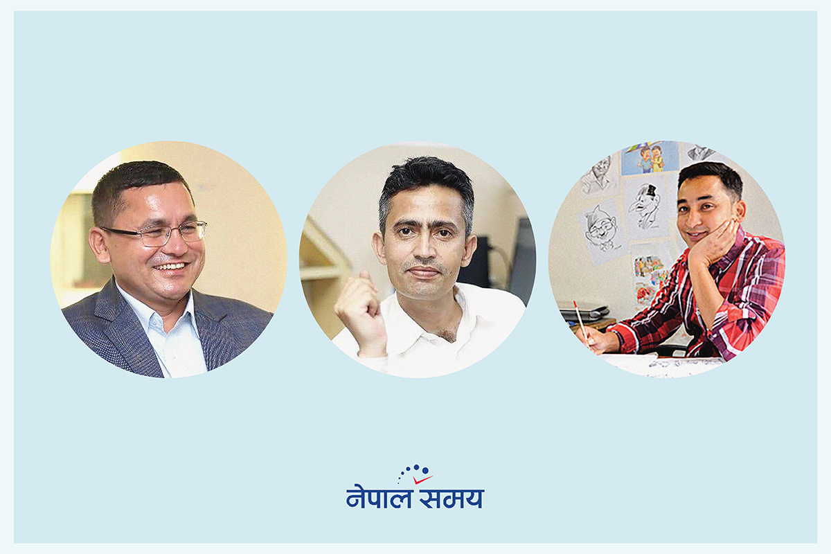 पत्रकार नारायण अमृत, हरिबहादुर थापा र कार्टुनिस्ट रविन साय‍्मिले गरे पदक अस्वीकार