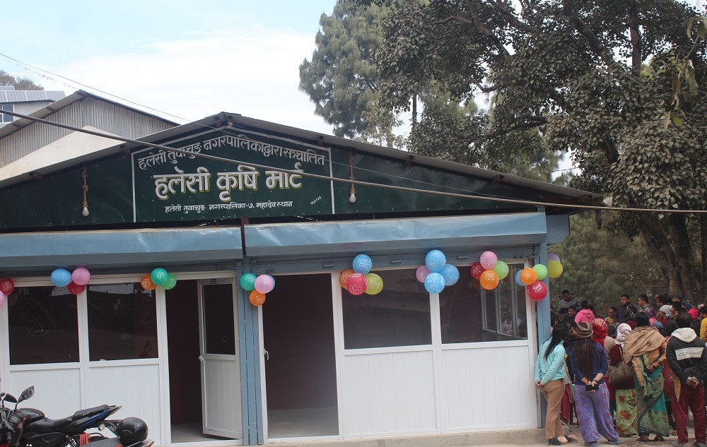 हलेसीमा चिस्यान केन्द्रसहितको कृषि बजार