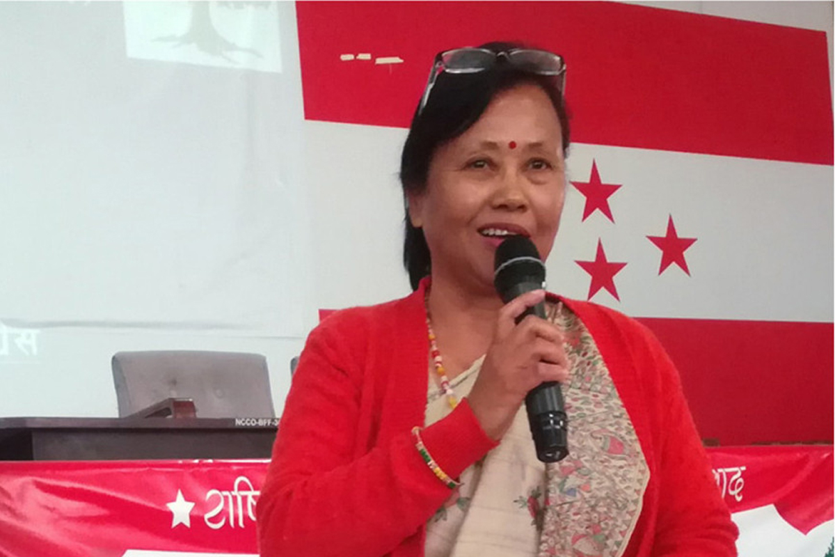 नेकपा एसको समर्थनमा कांग्रेसकी न्यौपानेले गरिन् सभामुखमा उम्मेदवारी दर्ता