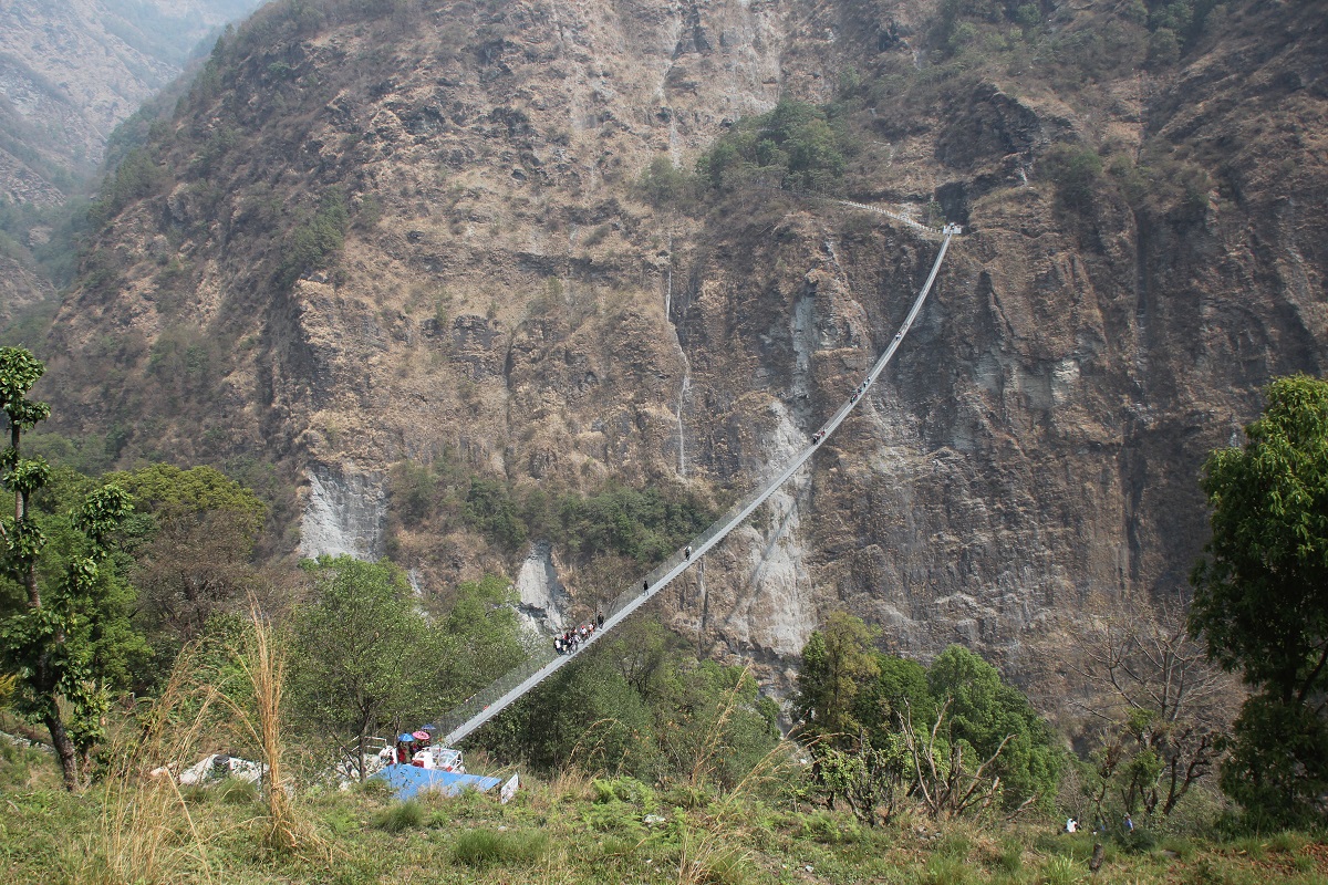 ट्वाङखोलामा ४६ लाखको लागतमा पुल निर्माण हुँदै