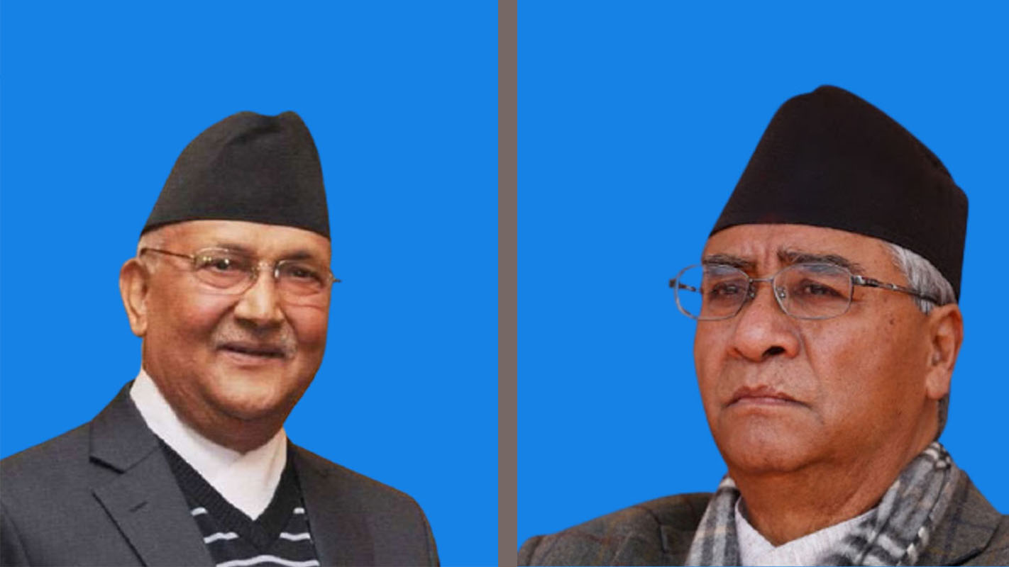 प्रधानमन्त्री देउवालाई भेट्न ओली बालुवाटारमा