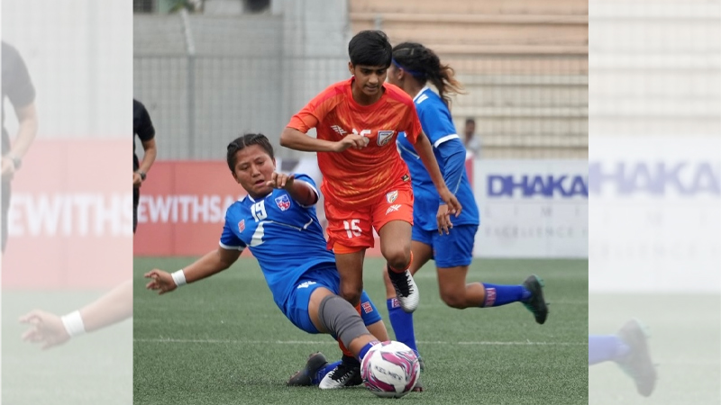 साफ यू-१७ महिला फुटबलको पहिलो खेलमा भारतसँग नेपाल पराजित
