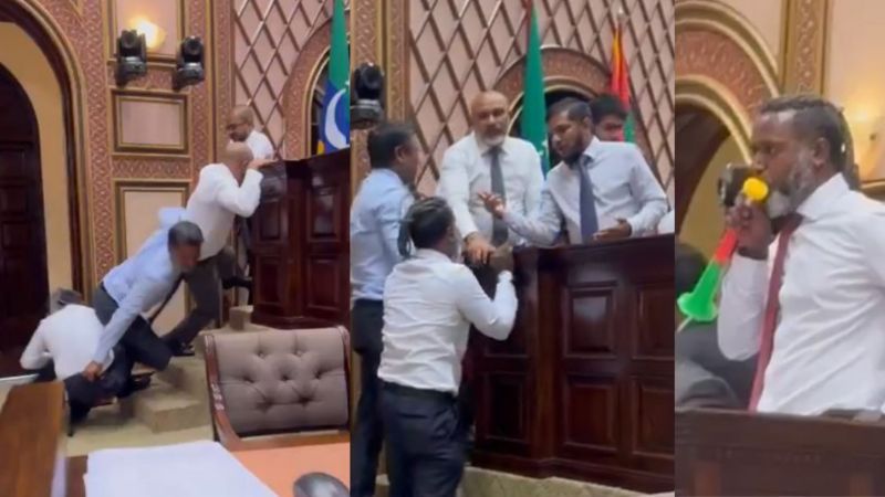 संसद् भवनभित्रै सांसदहरुबीच कुटाकुट भएपछि...