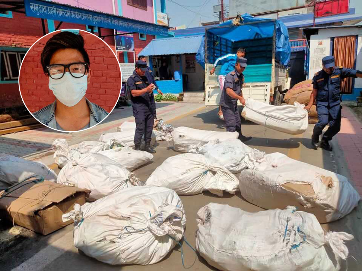 छुर्पीले छोपेर अवैध औषधिको ओसारपसार, गाडीसहित एक पक्राउ