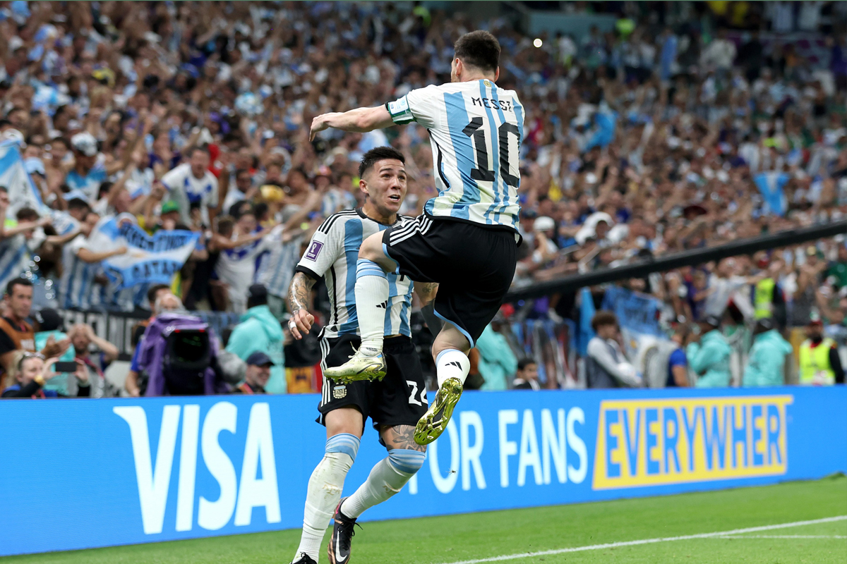 विश्वकप सेमीफाइनलको पहिलो हाफमा अर्जेन्टिना दुई गोलले अघि