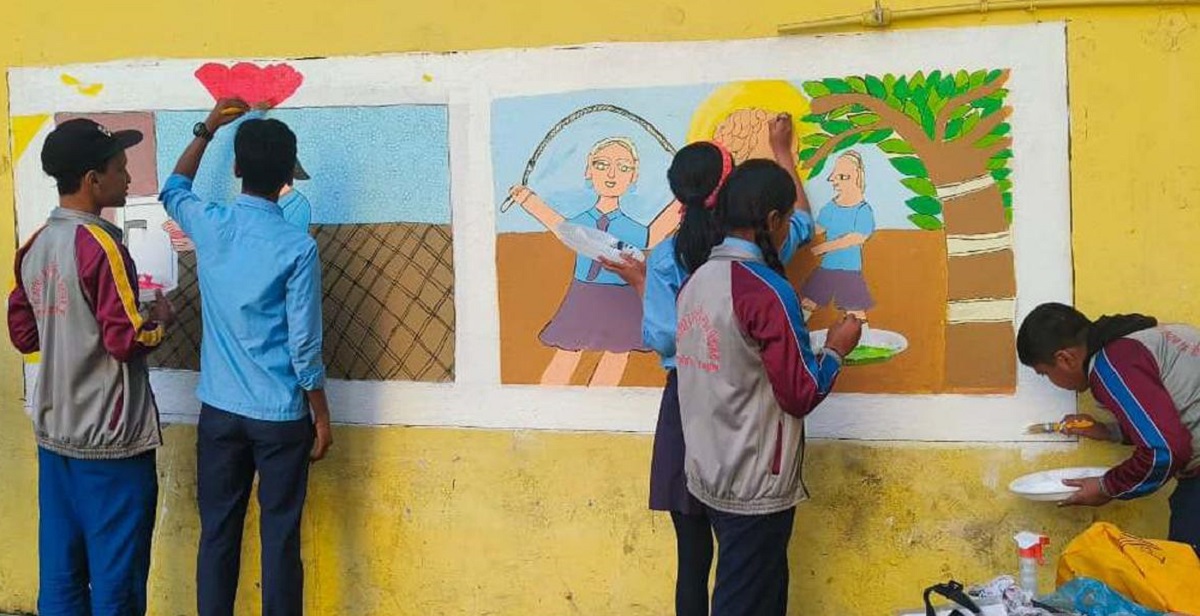 स्वास्थ्य र खेलकुदको सन्देशसहित ‘मिथिला कला’