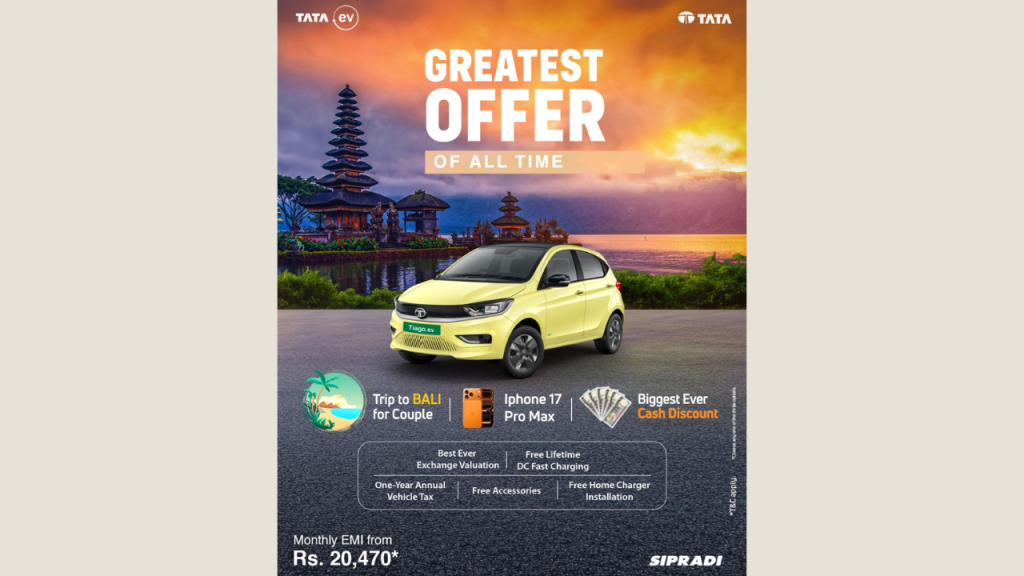 टाटा टियागो ईभी खरिदमा 'ग्रेटेस्ट अफर अफ अल टाइम' अफर