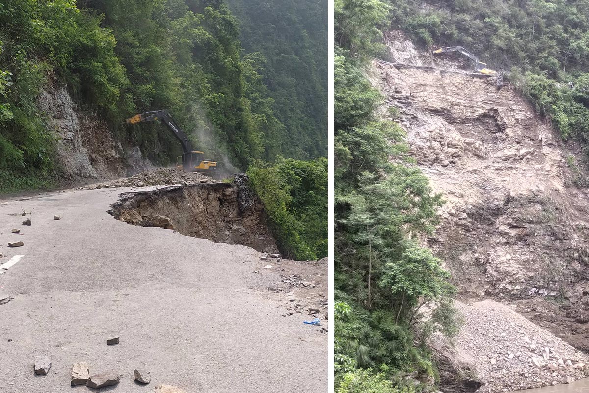 भासिएको सडक एकतर्फीमात्रै सञ्चालन