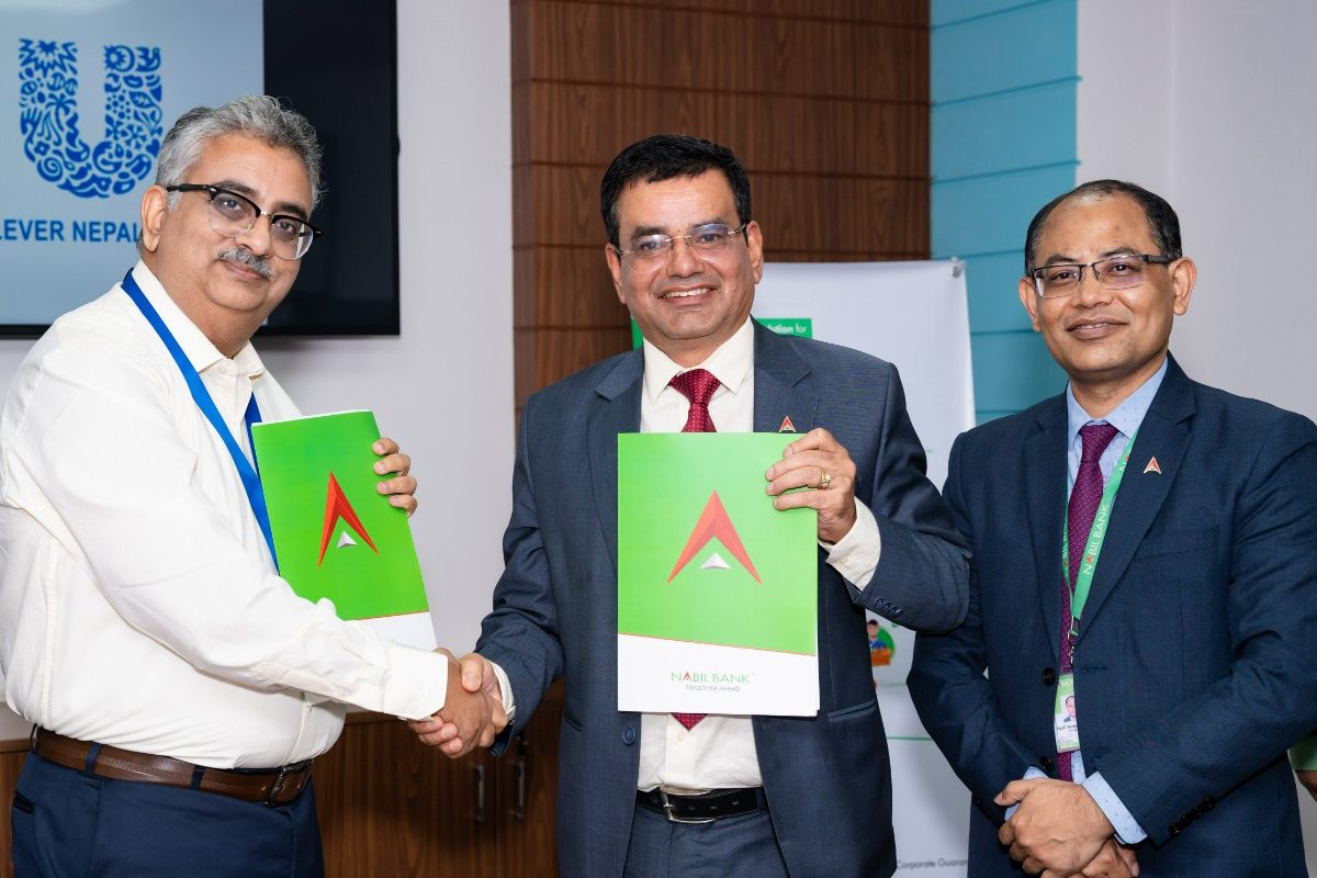 नबिल बैंक र युनिलिभर नेपालबीच च्यानल फाइनान्सिङ सम्झौता