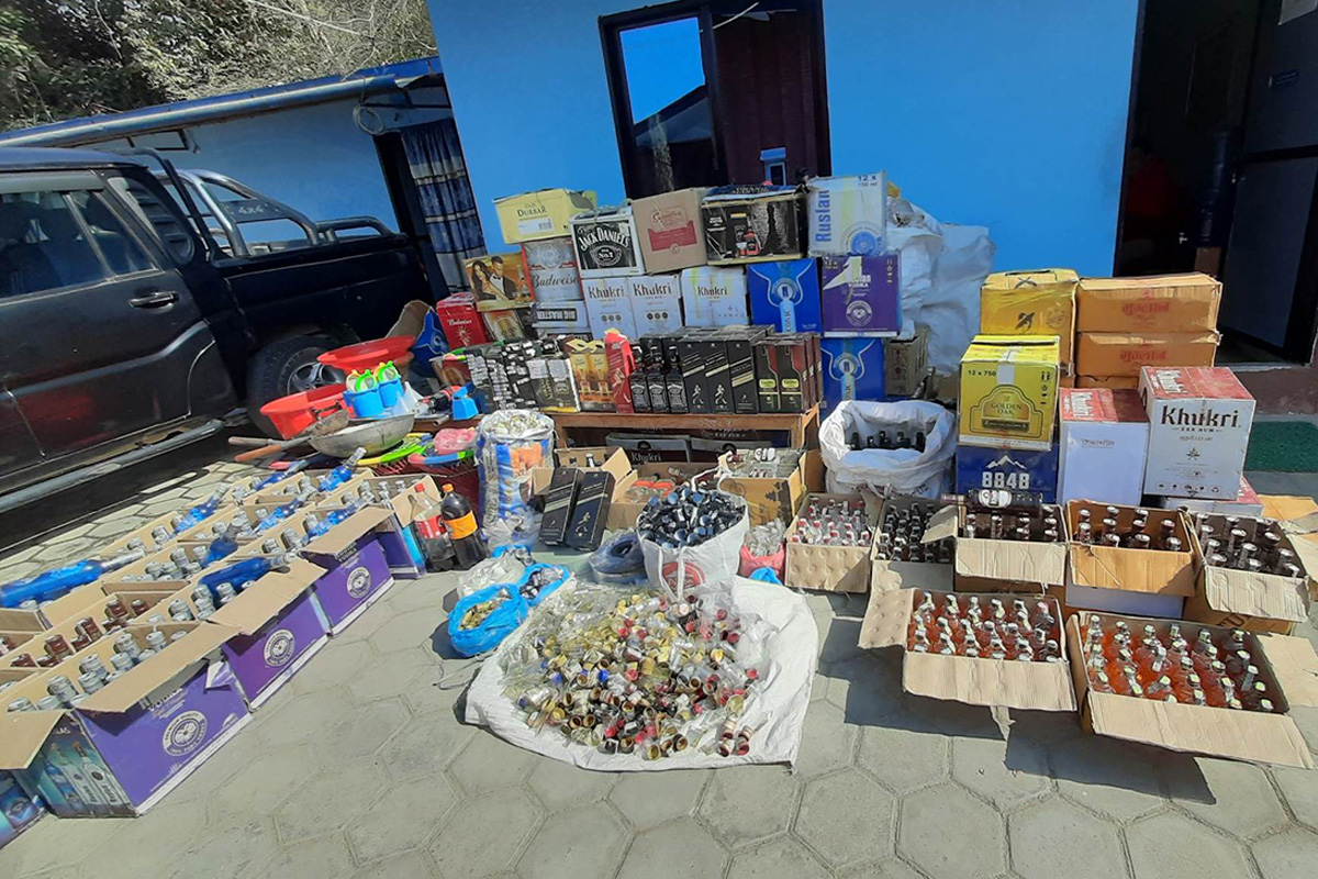 रम, भोड्कालगायत नक्कली मदिरा छ्यापछ्यापती