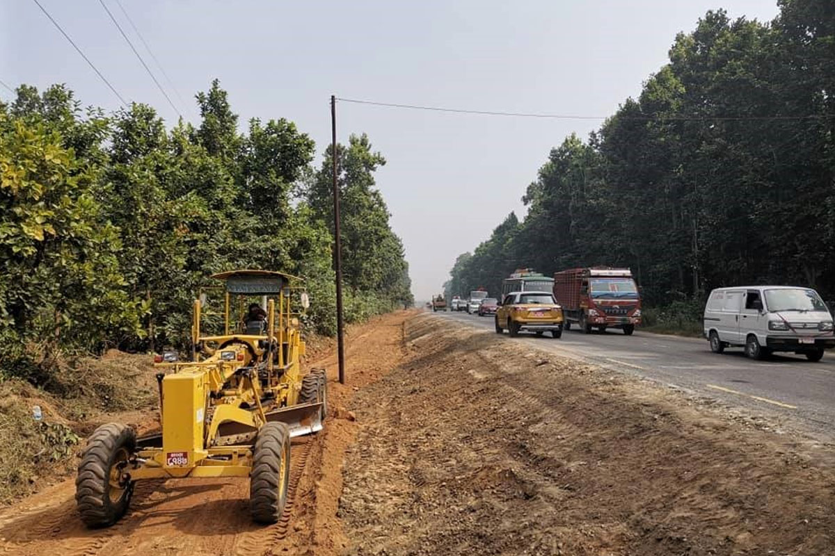 बुटवल-नारायणगढ सडकमा सकारात्मक प्रगति, थपिएको अवधिमा काम सक्न गति बढाउनुपर्ने