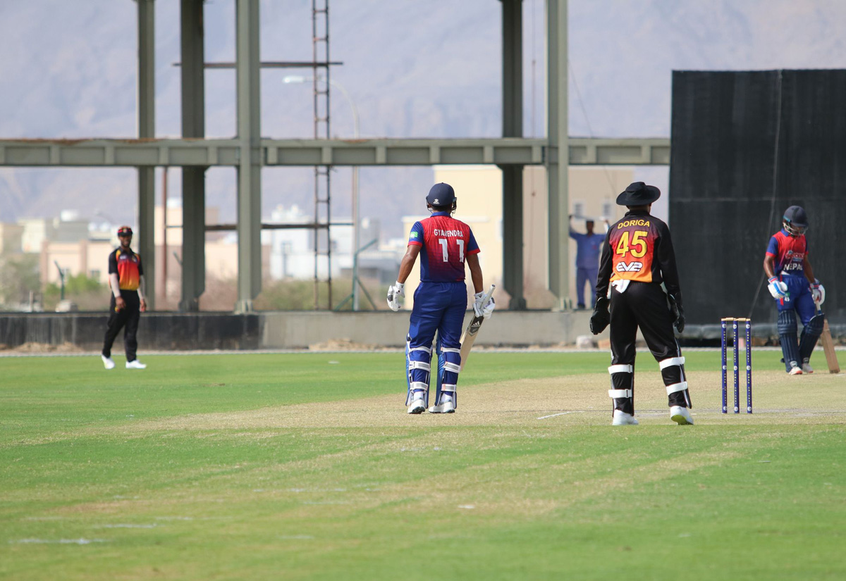 पपुआ न्युगिनीविरुद्ध रोहितको अर्धशतक